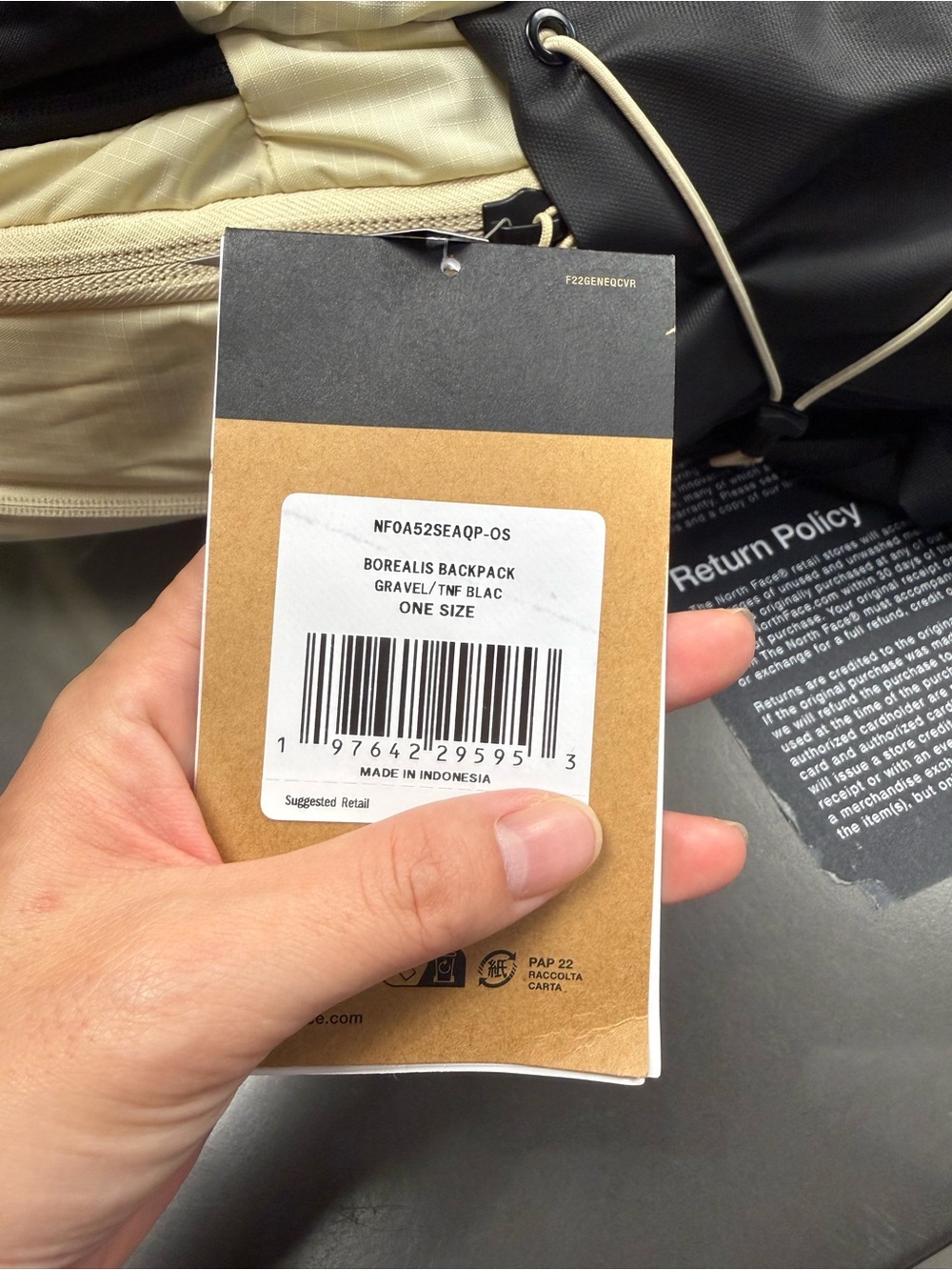 NWT!The North Face unisex Black & Gravel Backpack - Lightweight Daypack - Picture 8 of 13